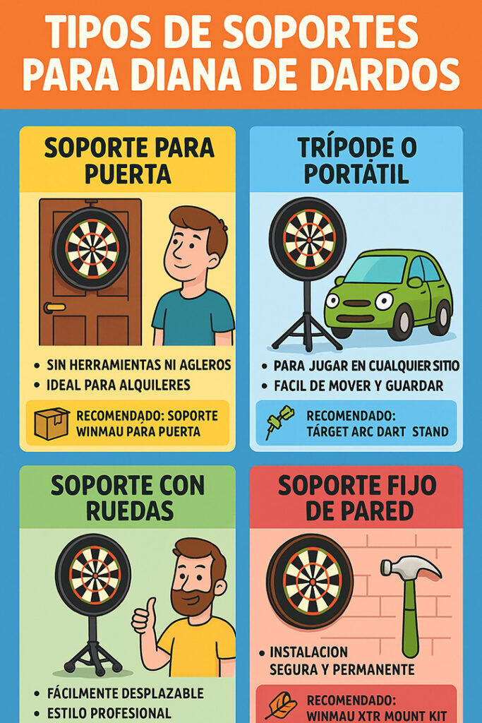 Tipos de Soportes para Dardos